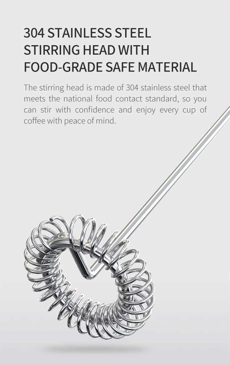Milk frother - Milk frother - Electric milk frother - Milk frother with stand - Portable battery-operated milk frother - Manual milk frother with stand - Handheld frother for coffee blender - For lattes, cappuccinos, and coffee cream