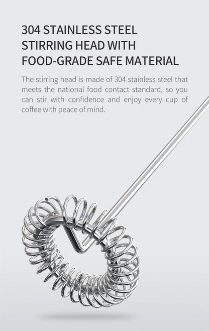 Milk frother - Milk frother - Electric milk frother - Milk frother with stand - Portable battery-operated milk frother - Manual milk frother with stand - Handheld frother for coffee blender - For lattes, cappuccinos, and coffee cream