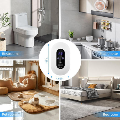Air purifier - Plug-in negative ion air purifier - LED display - Negative ion air purifier - Home air purifier - Negative ion air purifier - Deodorizer - Ionizer - Wit