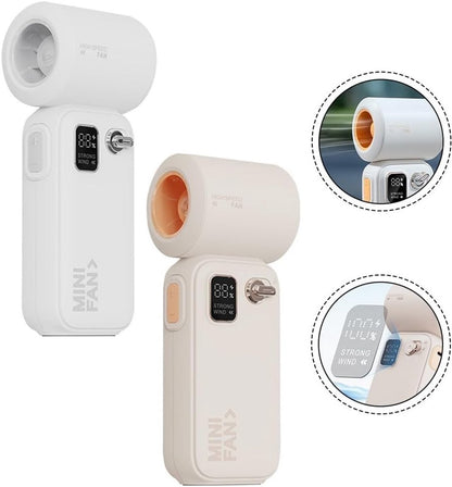 Fan - Small fan - Lightweight portable fan with intelligent airflow control and 3600 mAh battery for cooling anytime (Apricot)