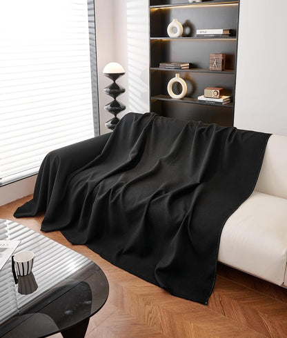 Sofa cover - Corner sofa cover - Loveseat cover - All seasons - Sofa cushion - Waterproof sofa cover - Thick ripstop - Polyester sofa cover - Black - Raised - 280 x 180 cm