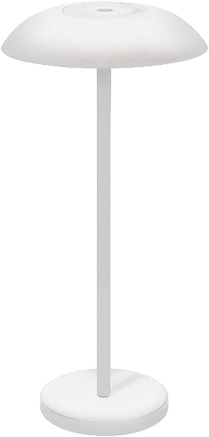 Rechargeable Wireless LED Table Lamp with Adjustable Brightness, 2600mAh Battery, Portable Bedside Lamp, White