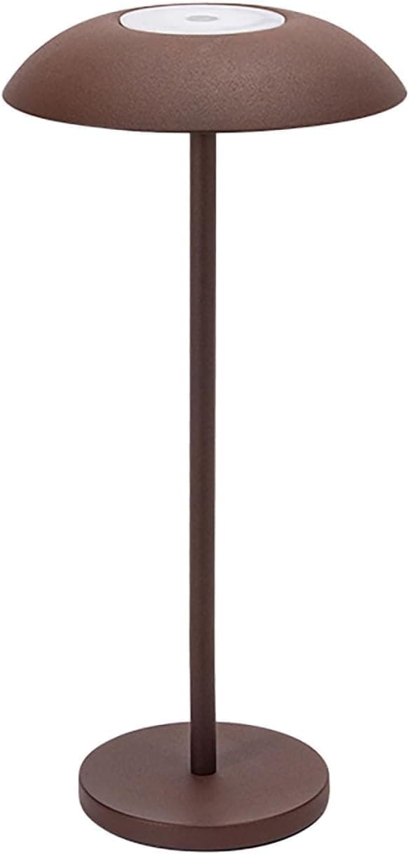 Rechargeable LED Table Lamp 2600mAh Wireless Portable Adjustable Brightness Bedside Light, Brown
