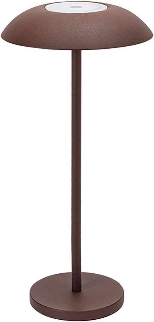 Rechargeable LED Table Lamp 2600mAh Wireless Portable Adjustable Brightness Bedside Light, Brown