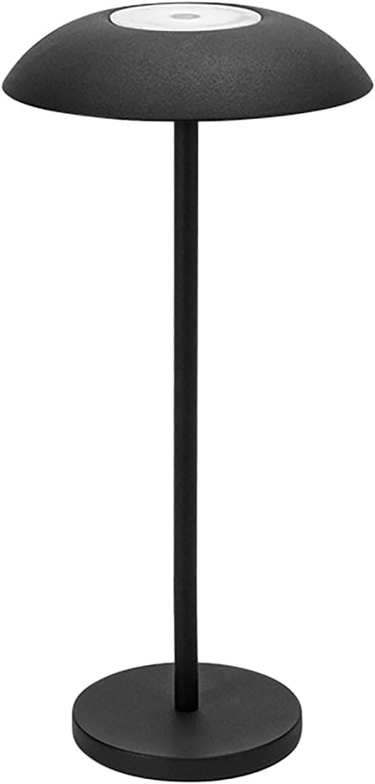 Rechargeable Wireless LED Table Lamp with Adjustable Brightness, 2600mAh Battery, Portable Bedside Lamp, Black