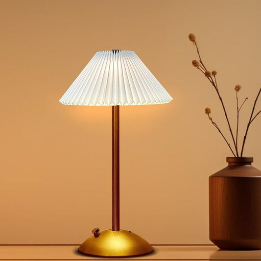 Portable LED Table Lamp with 3 Brightness Levels, USB Desk Lamp for Bedside Dining Table and Desk, White