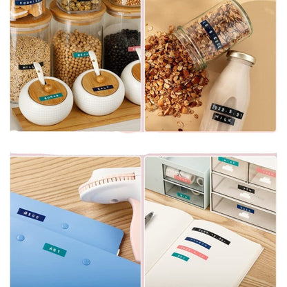 3 rolls of label tape, portable 3D label printer for home, easy to use, Blue