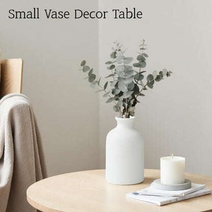 Ceramic vase set - Modern home decor vases - Suitable for bookshelves, living rooms, bedrooms, dining table decoration, gifts and small flower arrangements (3 pieces)