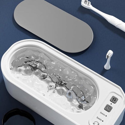 Ultrasonic Cleaner - 15 W - 360º - 50000 Hz - Cleaning Device for Glasses and Jewelry - USB Charging - For Cleaning Jewelry, Watches, Glasses, Rings, Necklaces, Razor Blades, Dentures, Tableware - White - 1 Piece