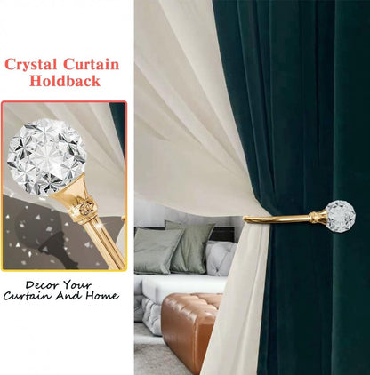 Curtain Tiebacks - 4-Piece Curtain Holders - High Quality - Curtain Tieback Hook - Tiebacks for Curtains - Curtain Bracket - Curtain Tie - For Curtains - Curtain Accessories - Drilling & Installation - Robust and Durable - Gold