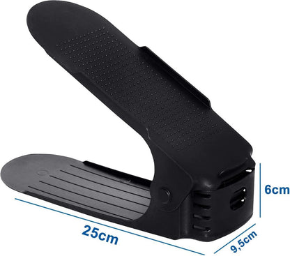 Shoe Storage System - 4 Pieces - Shoe Storage - Shoe Rack - Shoe Cabinet - Shoe Organizer - Storage System - Adjustable - Shoe Rack Shoe Cabinet - Black