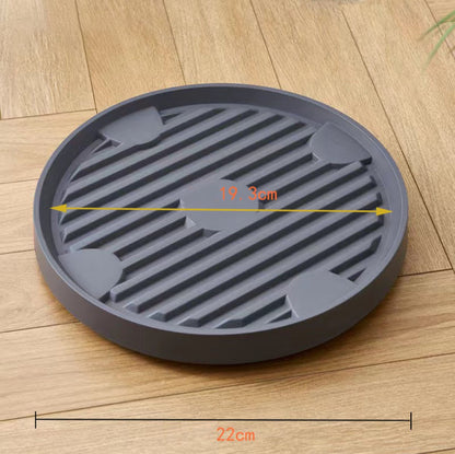 Round Flowerpot Mover - 19.3 Cm - Rolling Plant Pallet - Round Dark Grey Saucer With 4 Wheels - Plant Stand Planter Caddies - For Moving Potted Planters - For Garden, Patio, Courtyard, Terrace - Load Capacity 40 Kg - 1 Piece