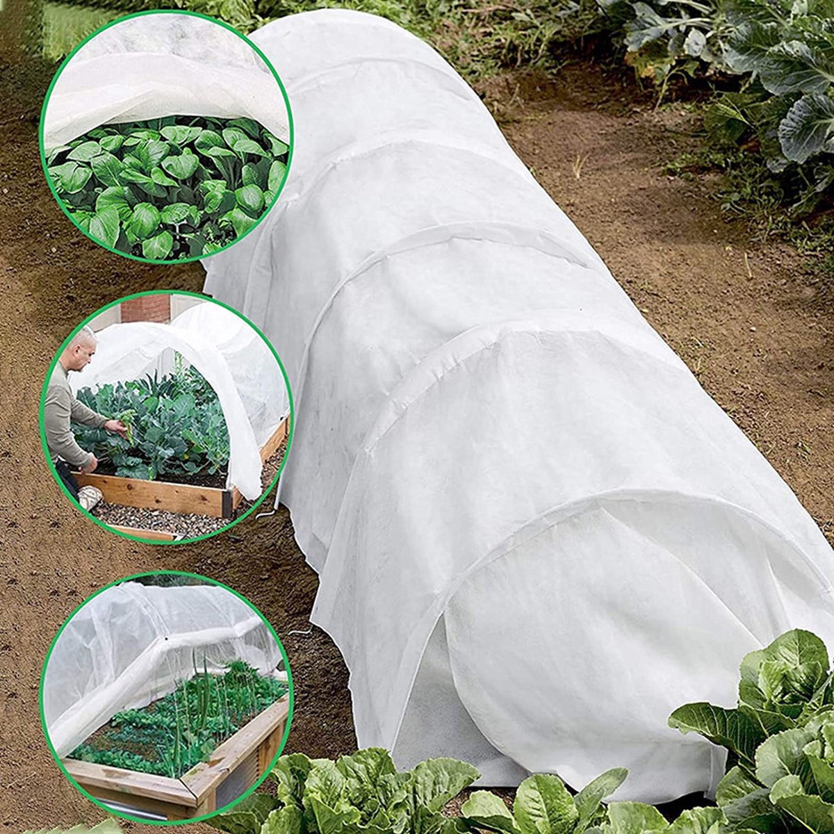 Frost Protection Plant Cover - Winter Cover Winter Protection - Plant Cover - Winter Cover - Durable - Frost Protection - Plant Cover - For the Garden, Raised Bed, Plants, Frost Blanket, Outdoor Flowers and Vegetables - 1.5 X 5 M - White - 1 Piece
