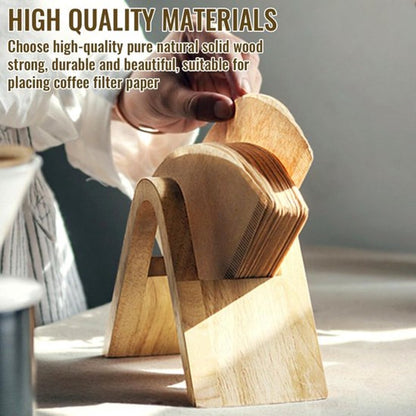 Wooden Coffee Filter Holder - Filter Coffee - Coffee Filter Holder - Filter Bag Holder - Suitable for All Filters - Espresso - Barista - Coffee Making - Barista Essentials - Enjoy Delicious Coffee - For Home, Office, Cafe, Hotel, etc.