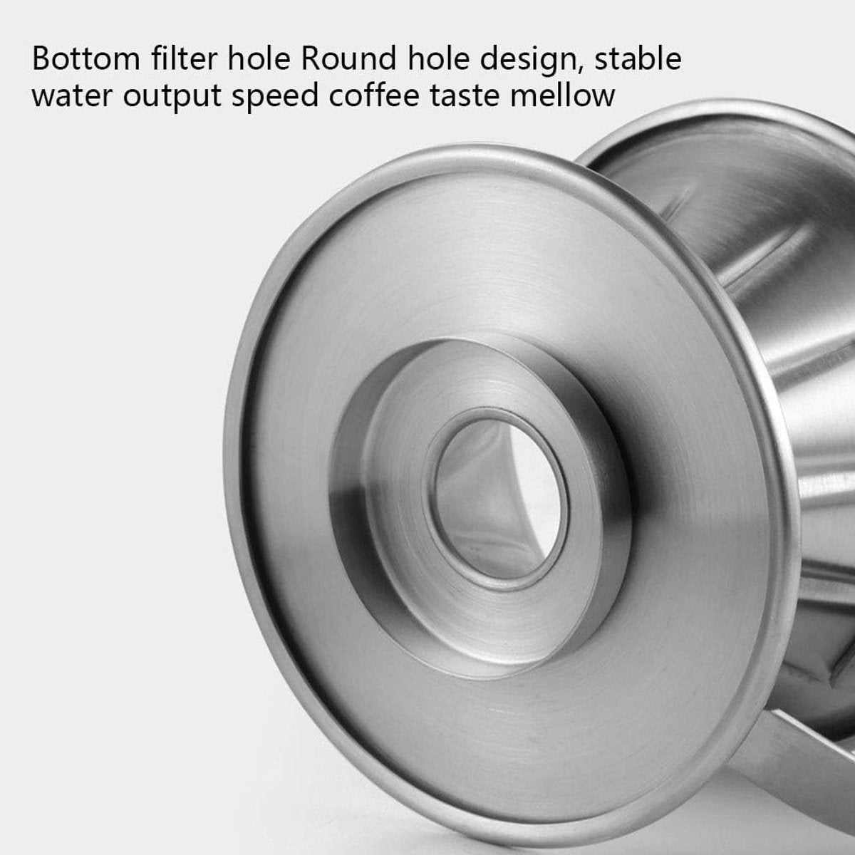 Pour Over Coffee Dripper - Stainless Steel Metal - Reusable - Cone Coffee Filter - Slow Brew Accessories for Home Cafe Restaurants