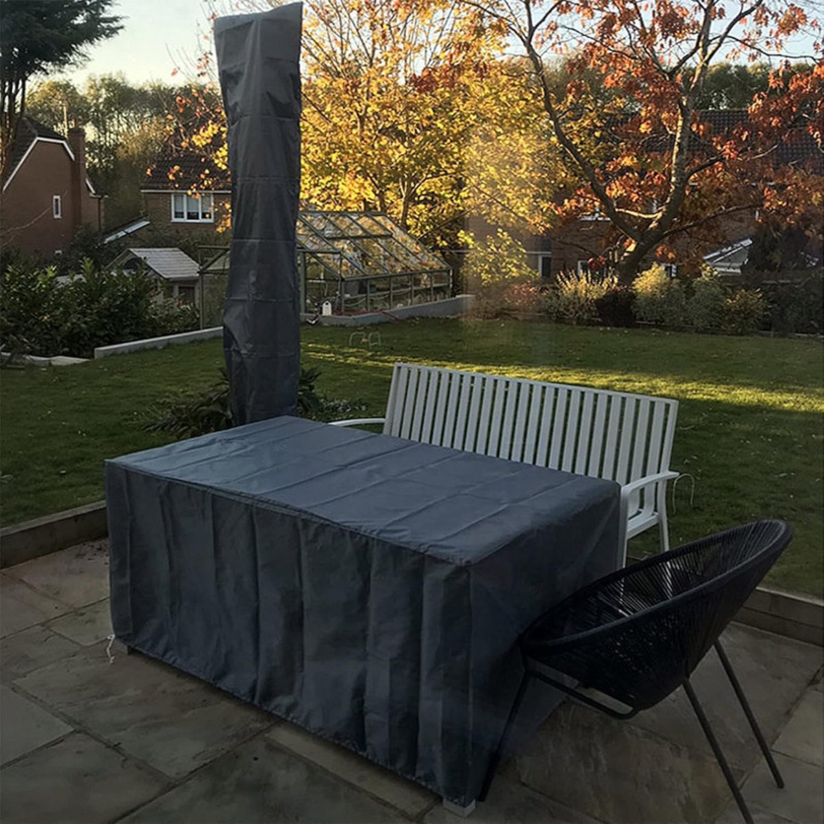 Garden Furniture Cover - 240*140*90 cm - Garden Furniture Protective Cover - Protective Cover for Table (Rectangular) - Lounge Set Cover - Garden Table Cover - Waterproof - Windproof - Dustproof Oxford Fabric - Furniture Covers - with drawstring - for Tab
