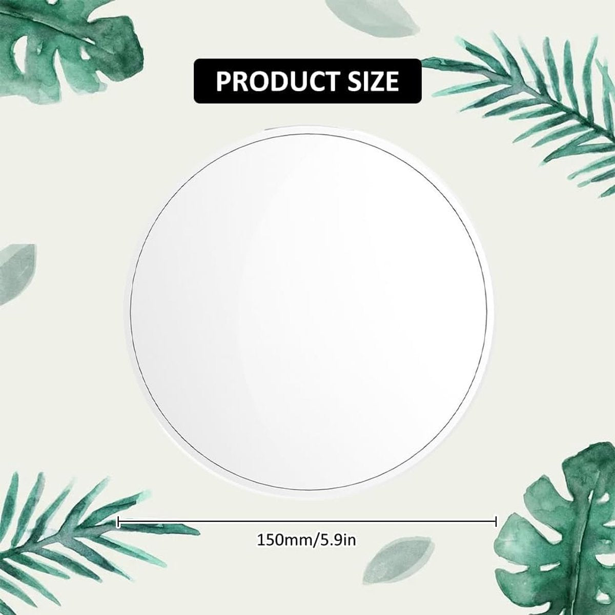 20x magnifying mirror - 15 cm - Mirror - Magnifying glass - Makeup mirror - Magnifying makeup mirror - Shaving mirror - with suction cup - 20x detail magnifier - Round magnifying mirror - Close-up mirror for precise makeup details - white