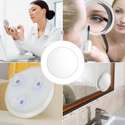 20x magnifying mirror - 15 cm - Mirror - Magnifying glass - Makeup mirror - Magnifying makeup mirror - Shaving mirror - with suction cup - 20x detail magnifier - Round magnifying mirror - Close-up mirror for precise makeup details - white