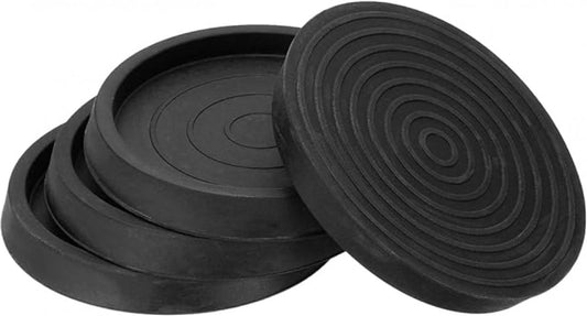 4 Pieces - Non-Slip Furniture Pads - Rubber - Black - Round - For Floor and Furniture Protection - For Bed Sofa Stoppers - 75*75*9mm