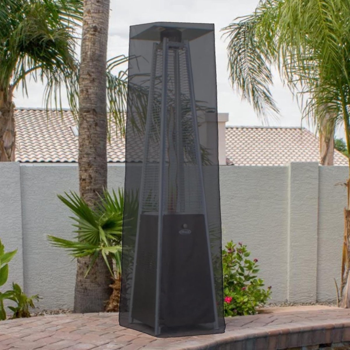 Patio Heater Cover - Heavy-Duty Waterproof Porch Cover - Patio Heater Cover - Pyramid Style Heated Umbrella Cover - Dust Cover for Outdoor Use - Heater Cover - for Pyramid Torch Patio Heaters - 221x53x61cm - Black