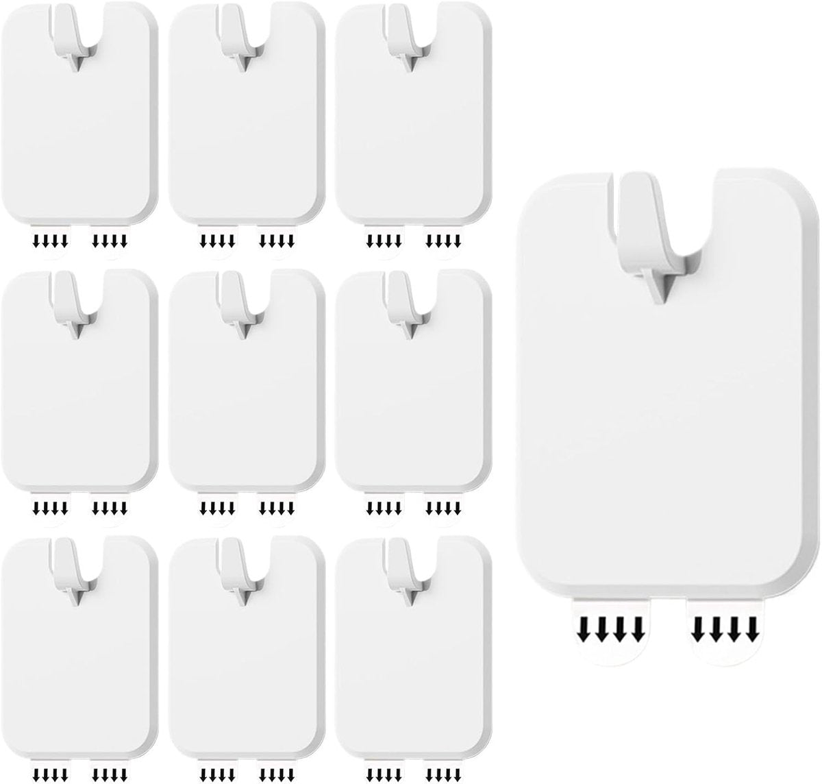 Picture Frame Hangers - 10 Pieces - Hanging Hook - ABS - Self-Adhesive Hooks - Wall Hooks - Towel Hook - Home Accessories - No Drilling Required - Suitable for Home, Office and Photo Frame Decoration - 6.6*5.1*1.2cm - White