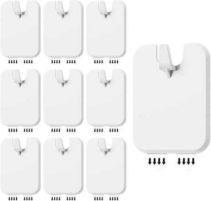 Picture Frame Hangers - 10 Pieces - Hanging Hook - ABS - Self-Adhesive Hooks - Wall Hooks - Towel Hook - Home Accessories - No Drilling Required - Suitable for Home, Office and Photo Frame Decoration - 6.6*5.1*1.2cm - White