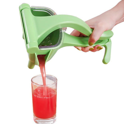 Manual Juicer - Fruit and Vegetable Juicers - Portable Multifunctional Lemon and Orange Juicer for Home Use - High Efficiency Juicing Appliance - Light Green