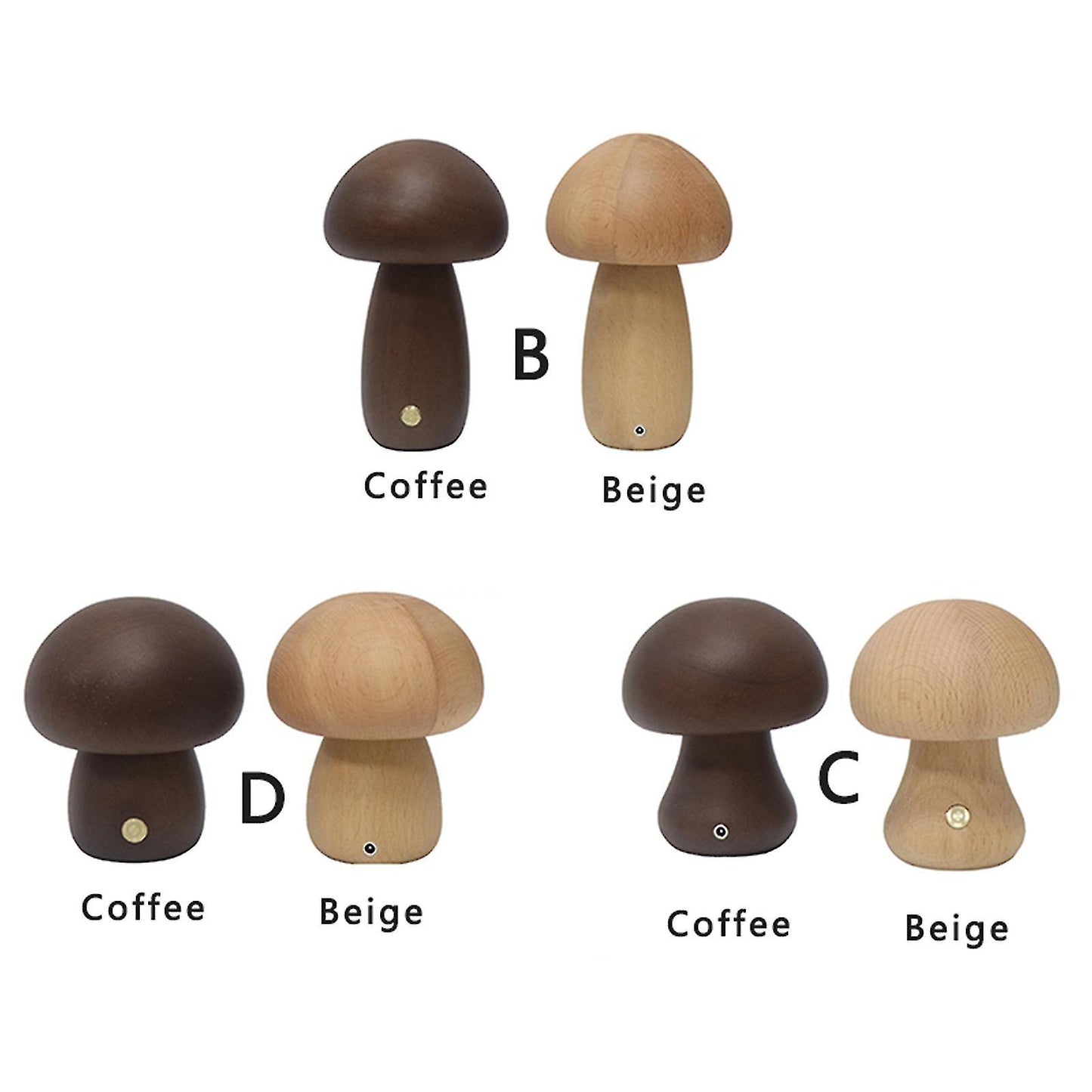 Mushroom Lamp with Remote Control Night Light for Bedroom Indoor Outdoor Table Desk USB Rechargeable