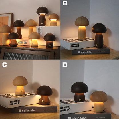 Mushroom Lamp with Remote Control Night Light for Bedroom Indoor Outdoor Table Desk USB Rechargeable