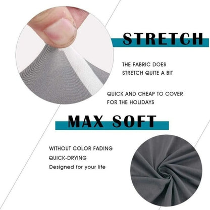 Set of 6 Universal Stretch Chair Covers - Modern - Grey