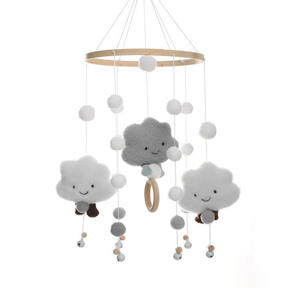 Baby Crib Mobile Music Box Pendant Clock Bedside Safe Toy for Infants, Compatible with YUX, Gray