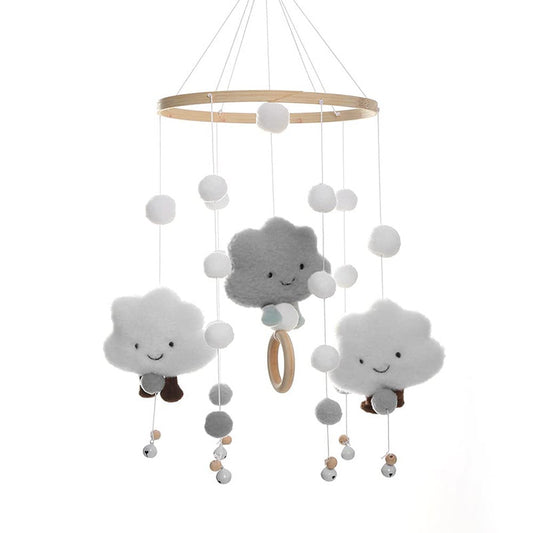 Baby Crib Mobile Music Box Pendant Clock Bedside Safe Toy for Infants, Compatible with YUX, Gray