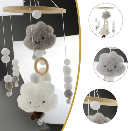 Baby Crib Mobile Music Box Pendant Clock Bedside Safe Toy for Infants, Compatible with YUX, Gray