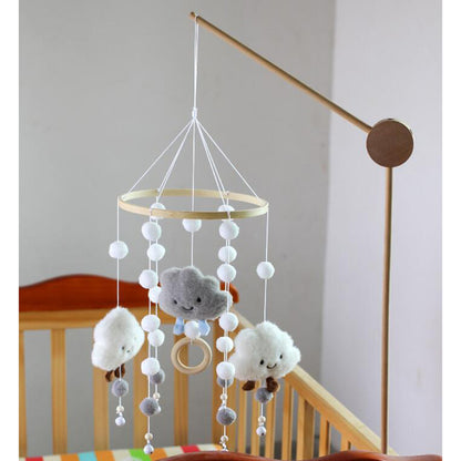 Baby Crib Mobile Music Box Pendant Clock Bedside Safe Toy for Infants, Compatible with YUX, Gray