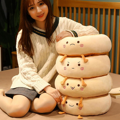 Round Seat Cushion - Round Chair Cushion - Donut Seat Cushion - Cute and Soft Decorative Cushion - Cartoon Design - Suitable Chairs for Bedrooms, Schools and Offices - 38*38*14cm (Angry Style)
