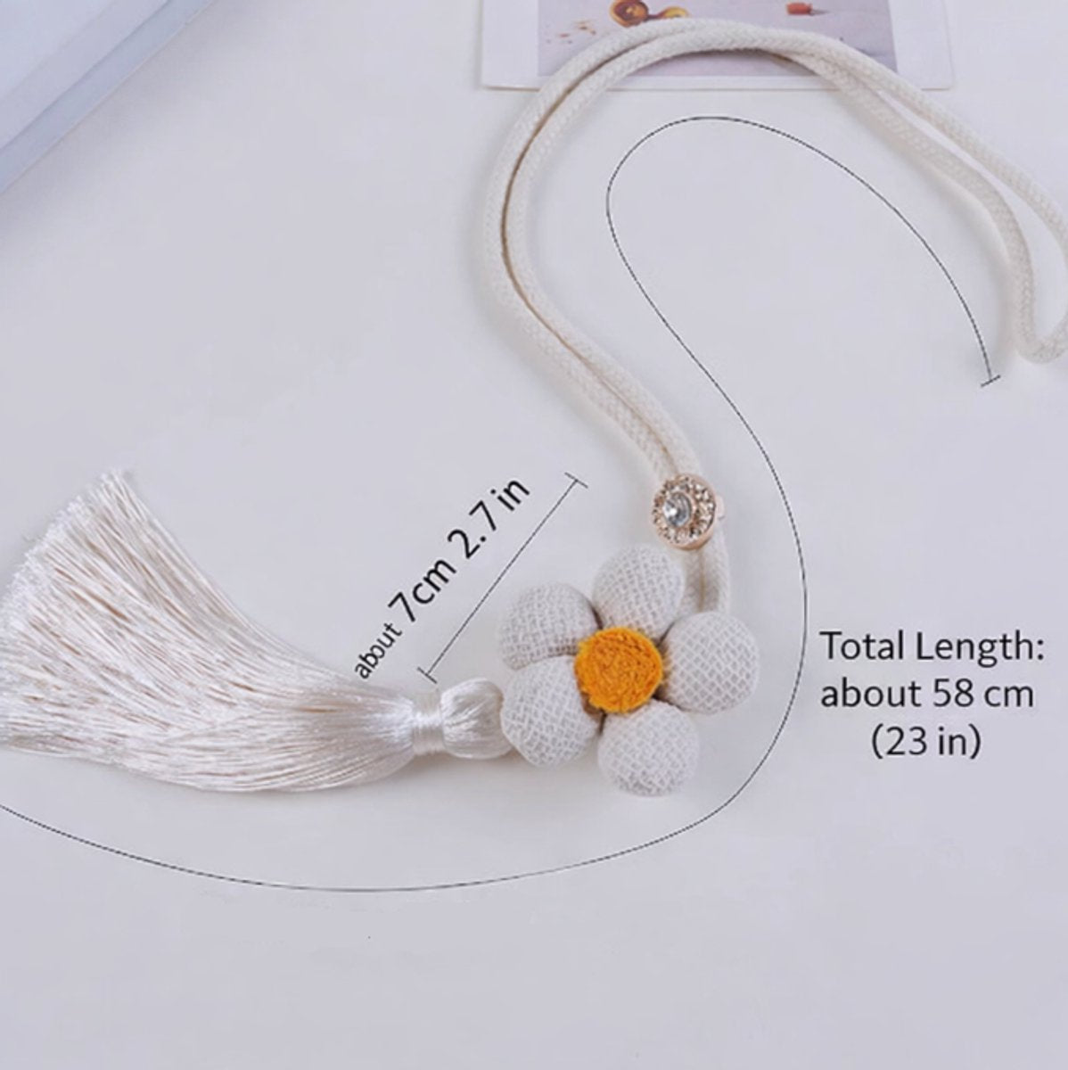 Curtain Holder - Curtain Tie Rope - Curtain Tie Back - Curtain Decoration - Home Decoration - Curtain Accessories - 2 Pieces - White