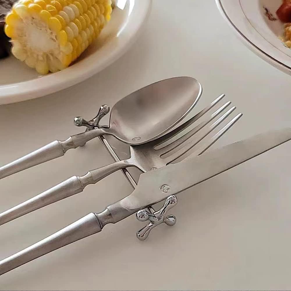 6 Pack Metal Knife Rests, Classic Cutlery Holders for Table Settings, Dinner Parties and Everyday Dining, Gold, 8 x 3 cm
