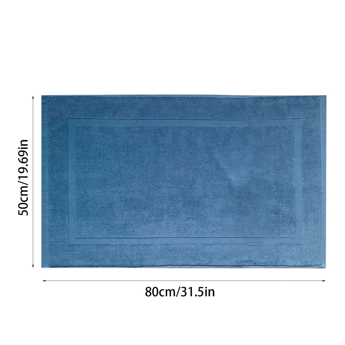 2PCS White Cotton Classic Rug Bath Mats Absorbent Cotton Hotel Spa Shower Bathtub Mats [Not A Bathroom Rug] Machine Washable Shower Bathroom Floor Towel B 2PCS & C 1PCS