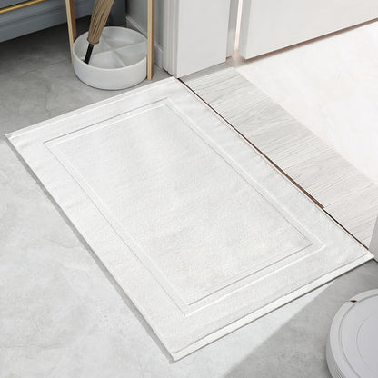 2PCS White Cotton Classic Rug Bath Mats Absorbent Cotton Hotel Spa Shower Bathtub Mats [Not A Bathroom Rug] Machine Washable Shower Bathroom Floor Towel White 1PCS & A 1PCS & B 1PCS & C 1PCS