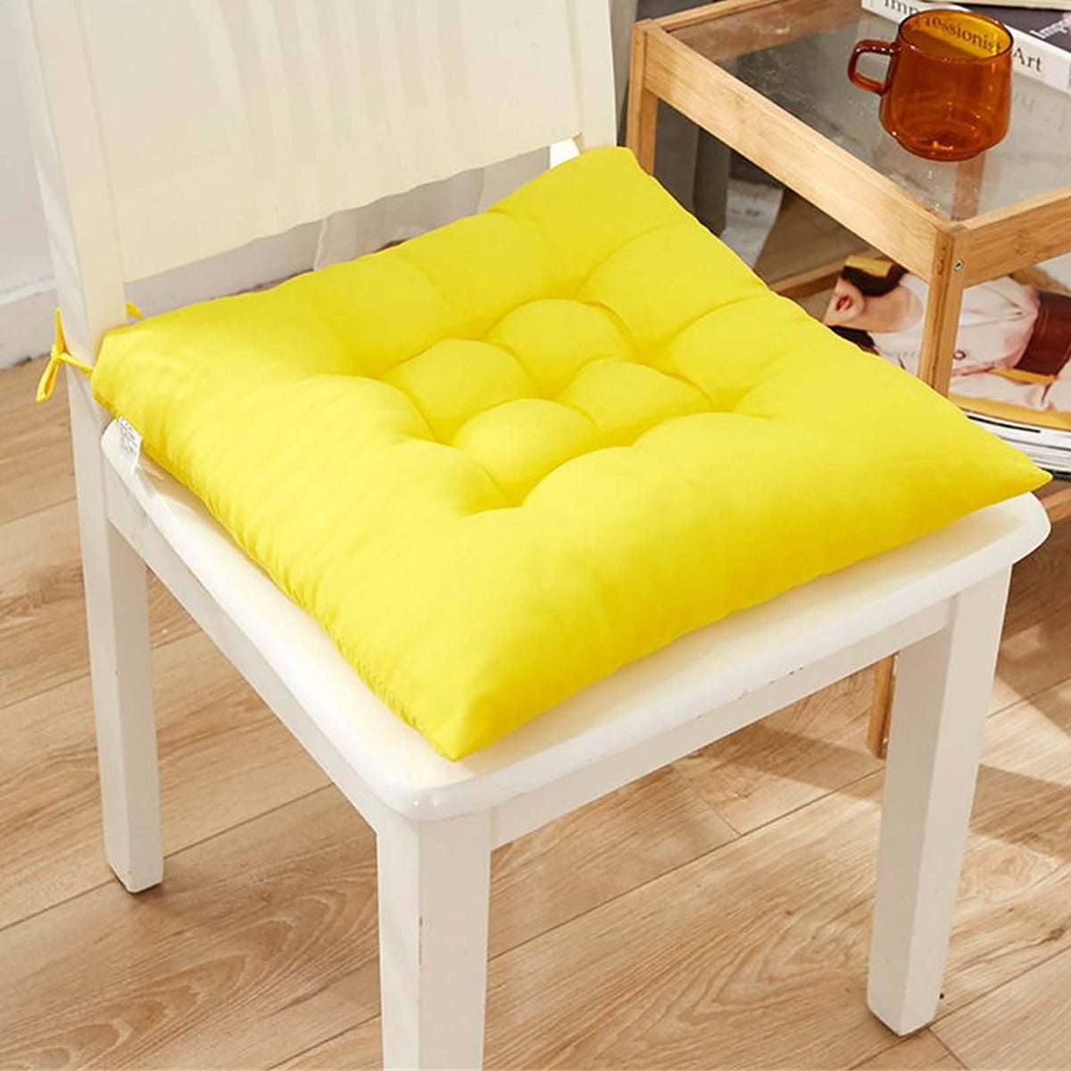 Chair Cushions Non-Slip Rocking Chair Cushion with Ties for Living Room Kitchen, Indoor Seat Cushion, 15X15 Inches N