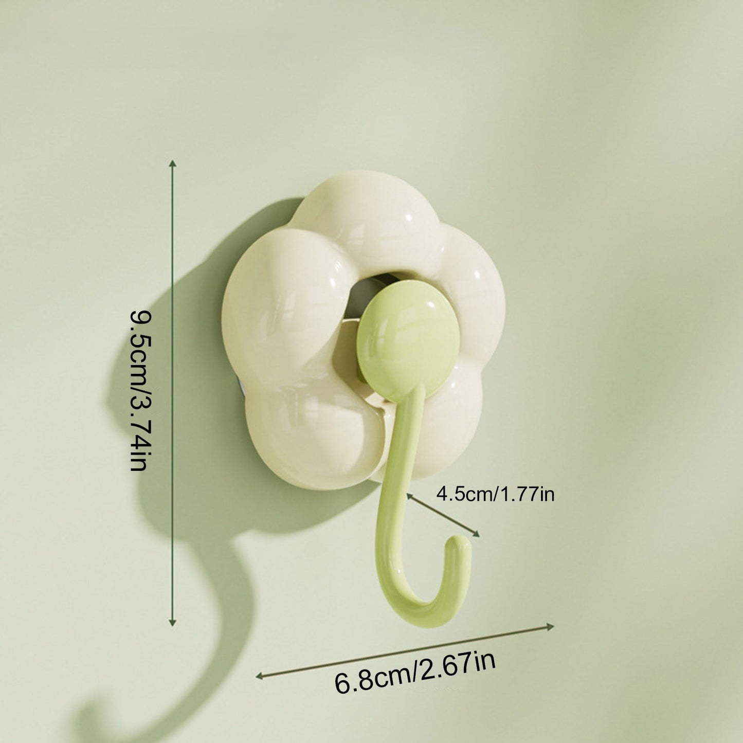 Clearance! JWDX Hooks, Traceless Hook, Sunflower Shaped Suction Cup Hooks for Hanging Without Drilling Leaving No Marks. Strong Vacuum Suction Hooks for Kitchen Living Room and Bathroom. Z4-Green