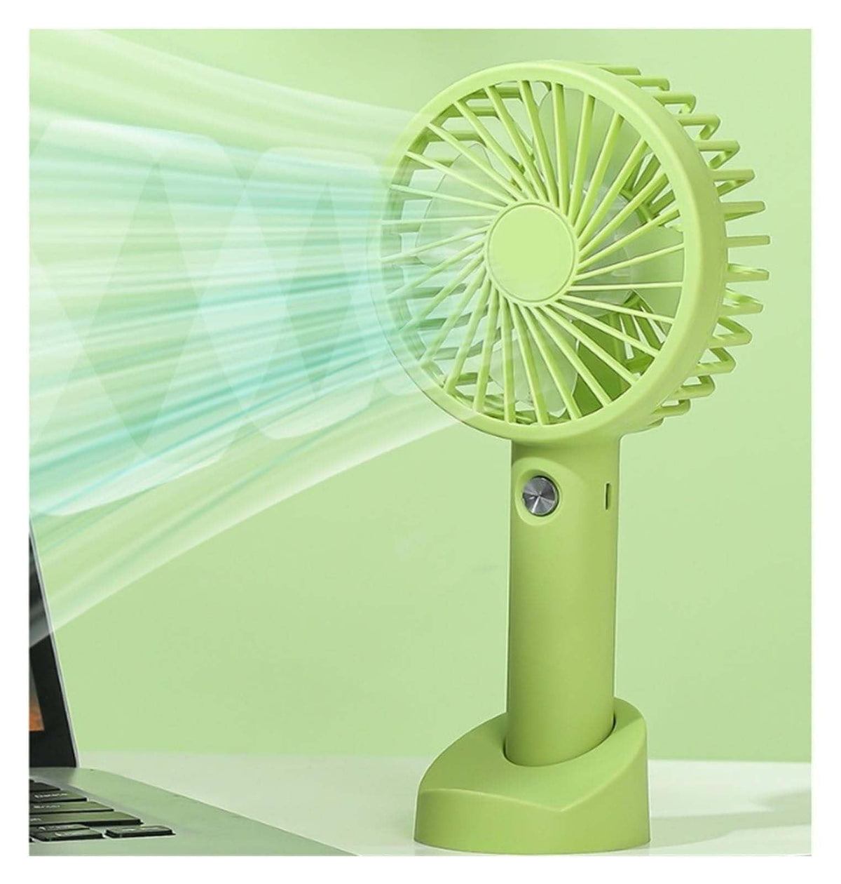 Mini Handheld Fan (White) Portable Fan Powerful Handheld Fan Cute Design 3 Speed Personal Small Desk Fan with Base Lightweight Makeup Usb Rechargeable Fan for Stylish Travel Indoor Outdoo One Size A