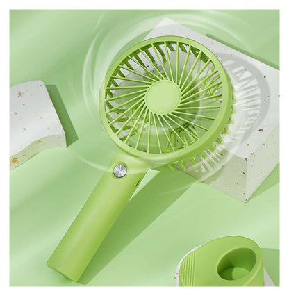 Mini Handheld Fan (White) Portable Fan Powerful Handheld Fan Cute Design 3 Speed Personal Small Desk Fan with Base Lightweight Makeup Usb Rechargeable Fan for Stylish Travel Indoor Outdoo One Size Yellow
