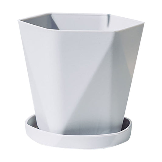 JWDX Flower Pots Clearance, Gardening Suppliesbalcony Household Plastic Flower Pot Resin Nordic Thicken Large Flower Pot, Suitable for Indoor and Outdoor Green Plant Planting White Z1-Grey
