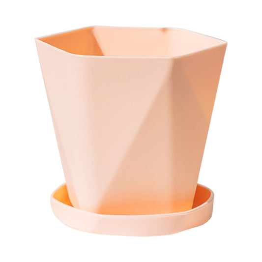 JWDX Flower Pots Clearance, Gardening Suppliesbalcony Household Plastic Flower Pot Resin Nordic Thicken Large Flower Pot, Suitable for Indoor and Outdoor Green Plant Planting White Z1-Pink