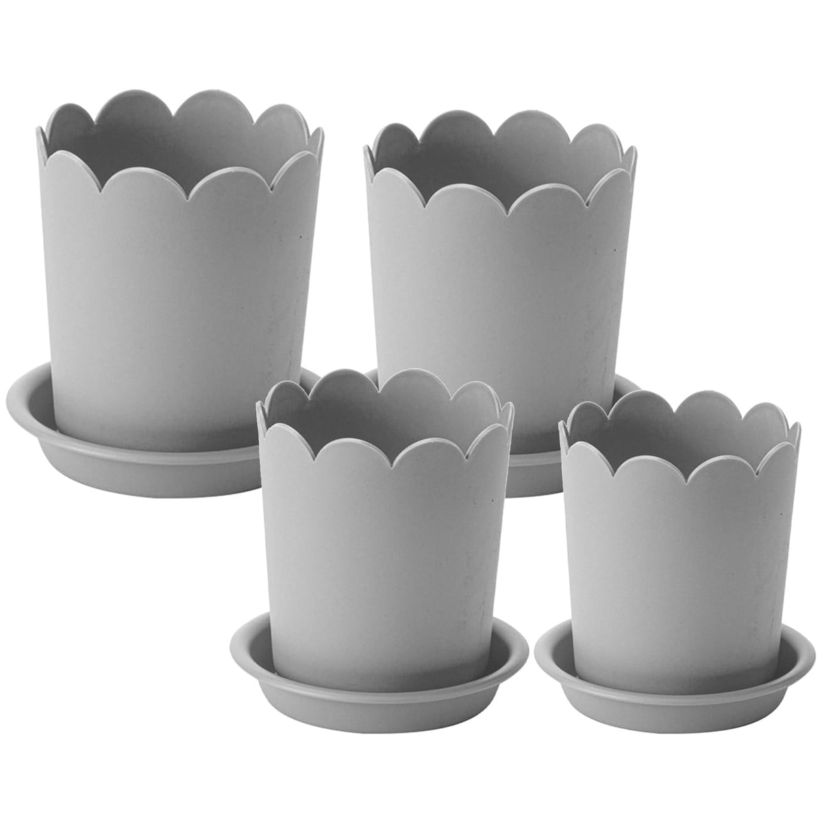 Flower Pots , Garden Supplies Promotion! Plastic Plant Pots for Plants With Saucers Indoor Set of 1 Plastic Planters Modern Flower Pot With Hole for All House Plants Herbs Flowers Or4 Z5-GY2