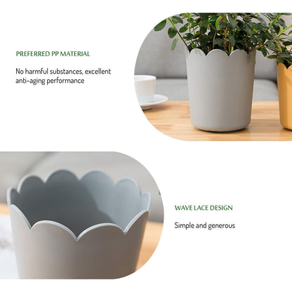 Jwdx Flower Pots Clearance, Garden Supplies Promotion! Plastic Plant Pots for Plants With Saucers Indoor Set of 1 Plastic Planters Modern Flower Pot With Hole for All House Plants Herbs Flowers Or4 Z5-GY2