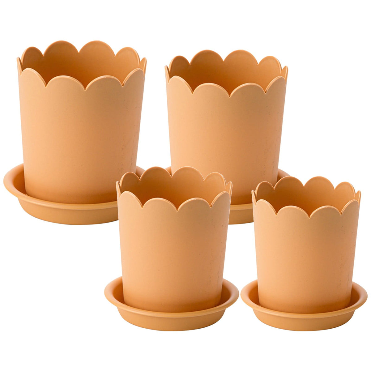 Flower Pots , Garden Supplies Promotion! Plastic Plant Pots for Plants With Saucers Indoor Set of 1 Plastic Planters Modern Flower Pot With Hole for All House Plants Herbs Flowers Or4 Z5-OR1