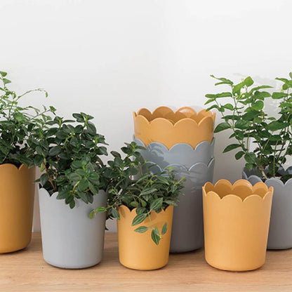 Jwdx Flower Pots Clearance, Garden Supplies Promotion! Plastic Plant Pots for Plants With Saucers Indoor Set of 1 Plastic Planters Modern Flower Pot With Hole for All House Plants Herbs Flowers Or4 Z5-OR1