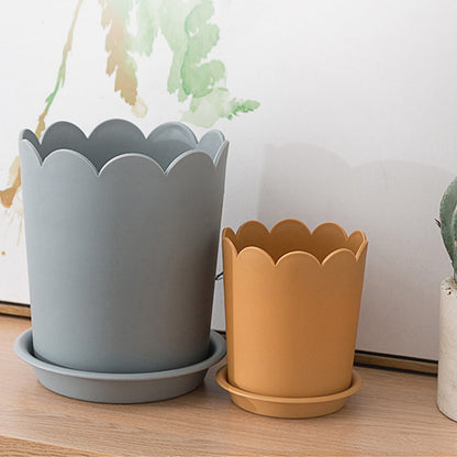 Jwdx Flower Pots Clearance, Garden Supplies Promotion! Plastic Plant Pots for Plants With Saucers Indoor Set of 1 Plastic Planters Modern Flower Pot With Hole for All House Plants Herbs Flowers Or4 Z5-OR2